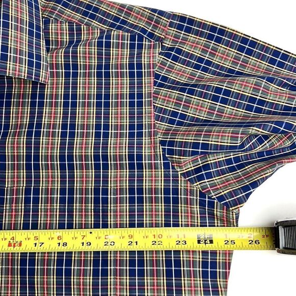 Paul Fredrick Plaid Cotton Button Down Casual Shirt size 16 1/2 -34 - Picture 10 of 10